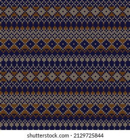 Argyle fair isle seamless pattern design for knitwear, fashion textile, graphics