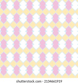 Argyle fair isle seamless pattern design for knitwear, fashion textile, graphics