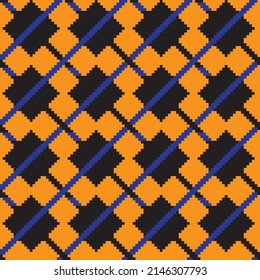 Argyle fair isle seamless pattern design for knitwear, fashion textile, graphics