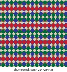 Argyle fair isle seamless pattern design for knitwear, fashion textile, graphics