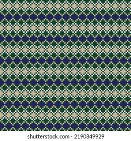 Argyle fair isle seamless pattern design for knitwear, fashion textile, graphics