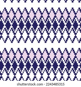 Argyle fair isle seamless pattern design for knitwear, fashion textile, graphics