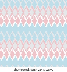 Argyle fair isle seamless pattern design for knitwear, fashion textile, graphics