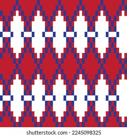 Argyle fair isle seamless pattern design for knitwear, fashion textile, graphics