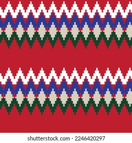 Argyle fair isle seamless pattern design for knitwear, fashion textile, graphics