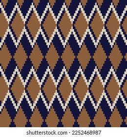 Argyle fair isle seamless pattern design for knitwear, fashion textile, graphics