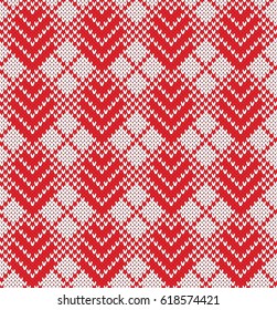 Argyle Fairisle Seamless Knitting Pattern