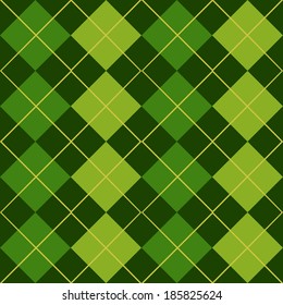 Argyle Green Seamless Pattern Design