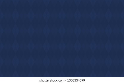 Argyle navy seamless pattern. Dark blue background with smooth rhombus. Geometric rhomb texture. Vector illustration. 