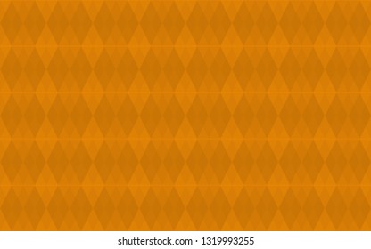 Argyle orange seamless pattern. Delicate  orange background with smooth rhombus. Geometric rhomb vector texture.