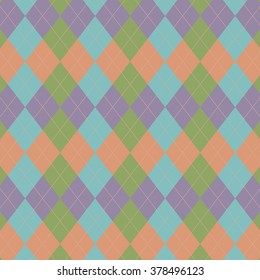 Argyle pattern. Diamond shapes background.