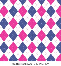 Motif Argyle pour tissus imprimés, textiles, vêtements, fond d'écran et arrière-plans. Design harmonieux  Image vectorielle.