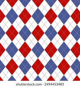 Motif Argyle pour tissus imprimés, textiles, vêtements, fond d'écran et arrière-plans. Design harmonieux  Image vectorielle.