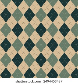 Motif Argyle pour tissus imprimés, textiles, vêtements, fond d'écran et arrière-plans. Design harmonieux  Image vectorielle.