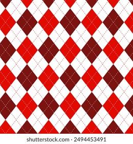 Argyle Pattern for fabrics print, textile, garments, wallpaper and backgrounds. Seamless vector design.