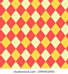 Motif Argyle pour tissus imprimés, textiles, vêtements, fond d'écran et arrière-plans. Design harmonieux  Image vectorielle.