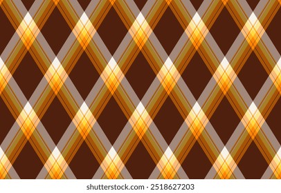 Argyle pattern of geometric rhombus. Harlequin check wallpaper design. Classic diamond shaped textile material for web background, print fabric clothing, sweater, wrapping paper, gift card, invitation