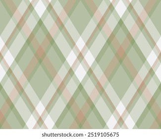 Argyle pattern of geometric rhombus. Harlequin check wallpaper design. Classic diamond shaped textile material for web background, print fabric clothing, sweater, wrapping paper, gift card, invitation