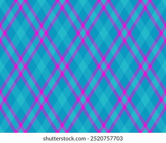 Argyle pattern of geometric rhombus. Harlequin check wallpaper design. Classic diamond shaped textile material for web background, print fabric clothing, sweater, wrapping paper, gift card, invitation