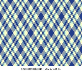 Argyle pattern of geometric rhombus. Harlequin check wallpaper design. Classic diamond shaped textile material for web background, print fabric clothing, sweater, wrapping paper, gift card, invitation