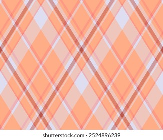 Argyle pattern of geometric rhombus. Harlequin check wallpaper design. Classic diamond shaped textile material for web background, print fabric clothing, sweater, wrapping paper, gift card, invitation