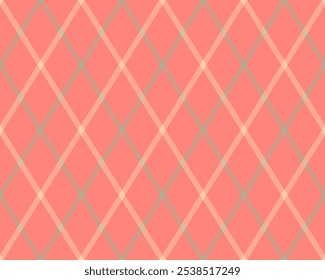 Argyle pattern of geometric rhombus. Harlequin check wallpaper design. Classic diamond shaped textile material for web background, print fabric clothing, sweater, wrapping paper, gift card, invitation