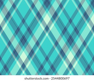 Argyle pattern of geometric rhombus. Harlequin check wallpaper design. Classic diamond shaped textile material for web background, print fabric clothing, sweater, wrapping paper, gift card, invitation