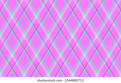 Argyle pattern of geometric rhombus. Harlequin check wallpaper design. Classic diamond shaped textile material for web background, print fabric clothing, sweater, wrapping paper, gift card, invitation