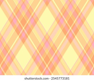 Argyle pattern of geometric rhombus. Harlequin check wallpaper design. Classic diamond shaped textile material for web background, print fabric clothing, sweater, wrapping paper, gift card, invitation