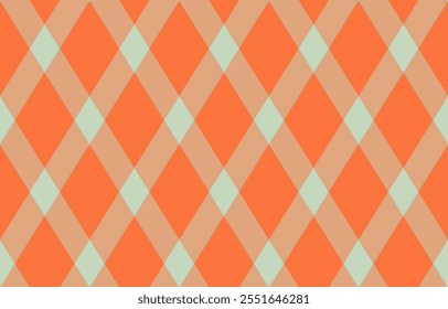 Argyle pattern of geometric rhombus. Harlequin check wallpaper design. Classic diamond shaped textile material for web background, print fabric clothing, sweater, wrapping paper, gift card, invitation