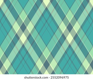 Argyle pattern of geometric rhombus. Harlequin check wallpaper design. Classic diamond shaped textile material for web background, print fabric clothing, sweater, wrapping paper, gift card, invitation