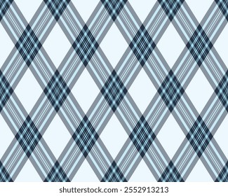 Argyle pattern of geometric rhombus. Harlequin check wallpaper design. Classic diamond shaped textile material for web background, print fabric clothing, sweater, wrapping paper, gift card, invitation