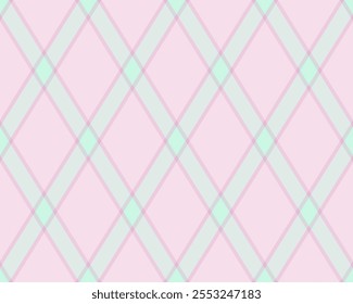 Argyle pattern of geometric rhombus. Harlequin check wallpaper design. Classic diamond shaped textile material for web background, print fabric clothing, sweater, wrapping paper, gift card, invitation