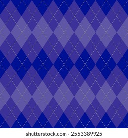 Argyle pattern of geometric rhombus. Harlequin design. Classic diamond shaped textile material for gift wrapping paper, socks, sweater, jumper, other modern textile or paper design.