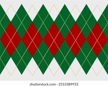 Argyle pattern of geometric rhombus. Harlequin design. Classic diamond shaped textile material for gift wrapping paper, socks, sweater, jumper, other modern textile or paper design.