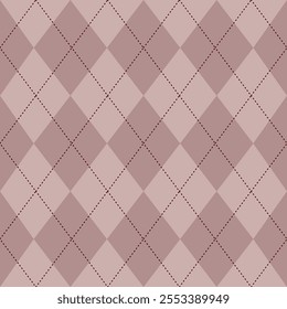 Argyle pattern of geometric rhombus. Harlequin design. Classic diamond shaped textile material for gift wrapping paper, socks, sweater, jumper, other modern textile or paper design.