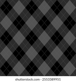 Argyle pattern of geometric rhombus. Harlequin design. Classic diamond shaped textile material for gift wrapping paper, socks, sweater, jumper, other modern textile or paper design.