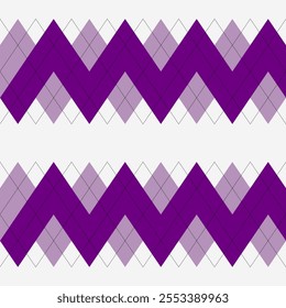 Argyle pattern of geometric rhombus. Harlequin design. Classic diamond shaped textile material for gift wrapping paper, socks, sweater, jumper, other modern textile or paper design.