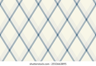 Argyle pattern of geometric rhombus. Harlequin check wallpaper design. Classic diamond shaped textile material for web background, print fabric clothing, sweater, wrapping paper, gift card, invitation