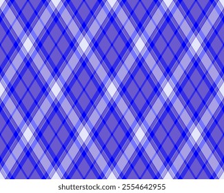 Argyle pattern of geometric rhombus. Harlequin check wallpaper design. Classic diamond shaped textile material for web background, print fabric clothing, sweater, wrapping paper, gift card, invitation