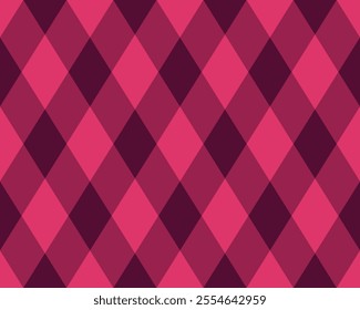 Argyle pattern of geometric rhombus. Harlequin check wallpaper design. Classic diamond shaped textile material for web background, print fabric clothing, sweater, wrapping paper, gift card, invitation