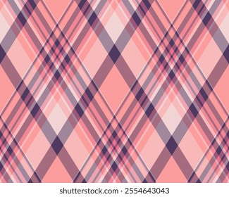 Argyle pattern of geometric rhombus. Harlequin check wallpaper design. Classic diamond shaped textile material for web background, print fabric clothing, sweater, wrapping paper, gift card, invitation