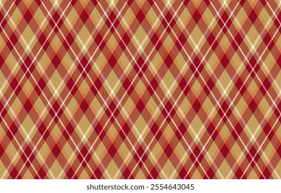 Argyle pattern of geometric rhombus. Harlequin check wallpaper design. Classic diamond shaped textile material for web background, print fabric clothing, sweater, wrapping paper, gift card, invitation