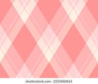 Argyle pattern of geometric rhombus. Harlequin check wallpaper design. Classic diamond shaped textile material for web background, print fabric clothing, sweater, wrapping paper, gift card, invitation