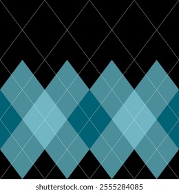 Argyle pattern of geometric rhombus. Harlequin design. Classic diamond shaped textile material for gift wrapping paper, socks, sweater, jumper, other modern textile or paper design.