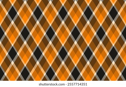 Argyle pattern of geometric rhombus. Harlequin check wallpaper design. Classic diamond shaped textile material for web background, print fabric clothing, sweater, wrapping paper, gift card, invitation