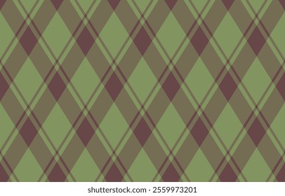 Argyle pattern of geometric rhombus. Harlequin check wallpaper design. Classic diamond shaped textile material for web background, print fabric clothing, sweater, wrapping paper, gift card, invitation