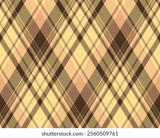 Argyle pattern of geometric rhombus. Harlequin check wallpaper design. Classic diamond shaped textile material for web background, print fabric clothing, sweater, wrapping paper, gift card, invitation