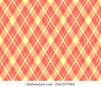 Argyle pattern of geometric rhombus. Harlequin check wallpaper design. Classic diamond shaped textile material for web background, print fabric clothing, sweater, wrapping paper, gift card, invitation