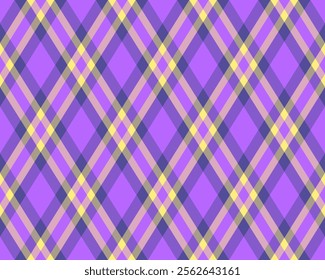 Argyle pattern of geometric rhombus. Harlequin check wallpaper design. Classic diamond shaped textile material for web background, print fabric clothing, sweater, wrapping paper, gift card, invitation